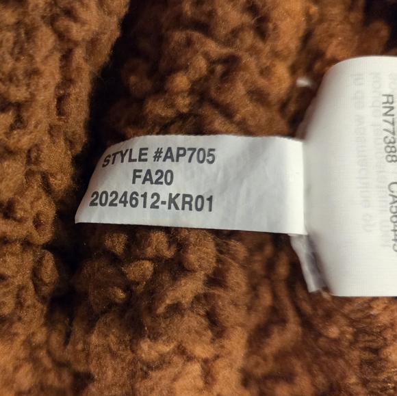 J.Crew Brown Fleece Pullover with Pink Accents Large - Picture 6 of 8